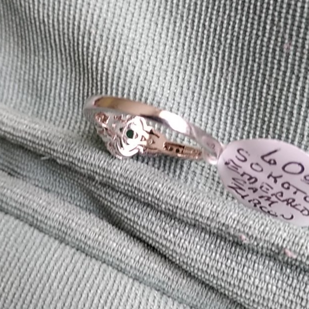 SOLD🌱 SOCOTO EMERALD AND CAMBODIAN ZIRCON RING 🌱 - Picture 3 of 5